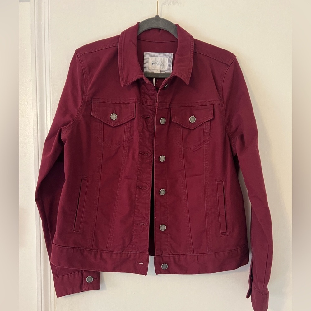 NWT Market & Spruce Camila Boyfriend Full Stretch Denim Jacket  size L (0101)